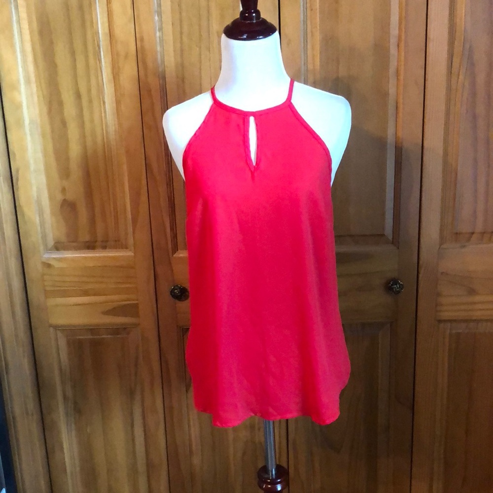 Red halter tank